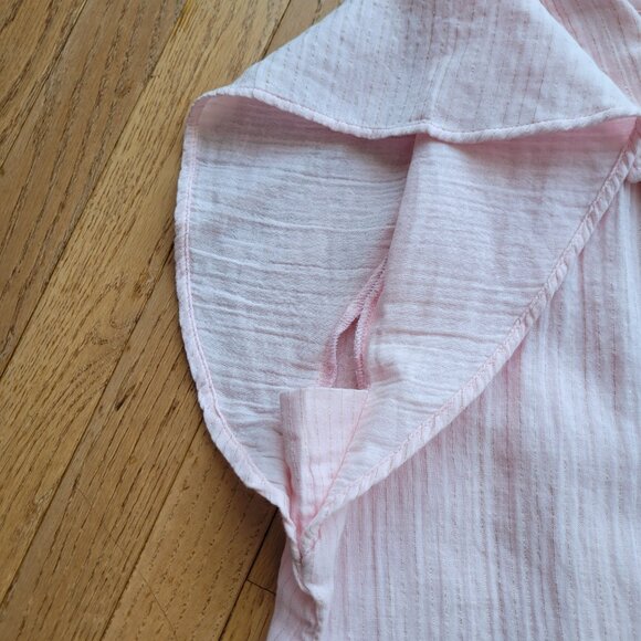 Gap Crinkle Gauze Metallic Stripe Dolman Shirt M Pastel Pink - Picture 5 of 12